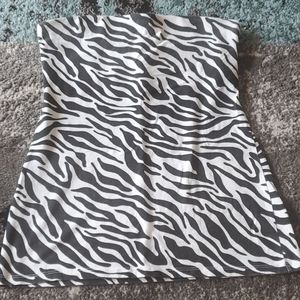 Zebra Print Tube Top